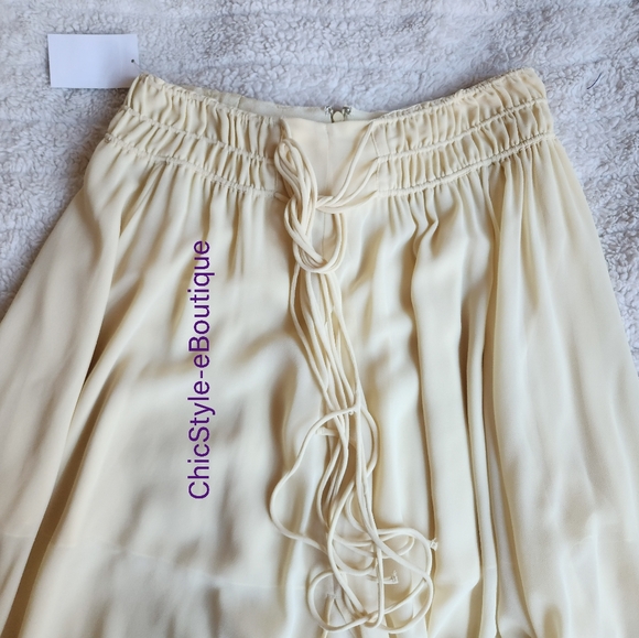 H&M S/S 2025 The STUDIO Chiffon Circle Skirt Pale Yellow Skirt ONLY - Picture 10 of 12